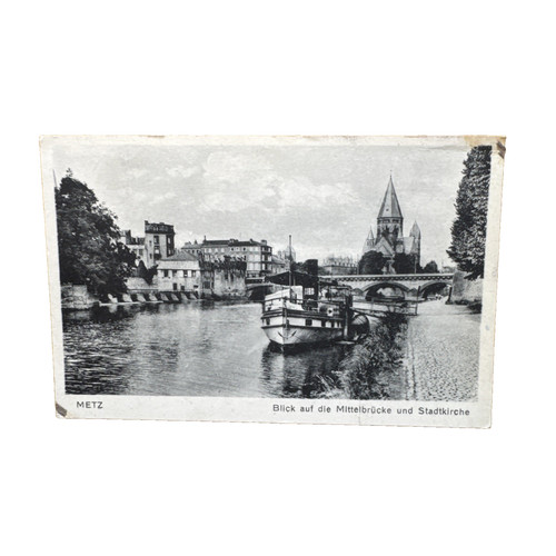 Postkarte metz mittelbrücke - metz,