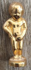 Setzkastenfigur Figur für Setzkasten  Manneken Pis Höhe 5 cm goldfarbig