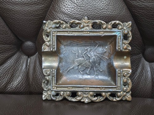Alter bronze aschenbecher - alter, mit