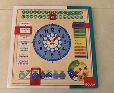 Goula Kalenderuhr aus Holz