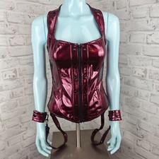 Lip Service VICE Corsage Cuffs Gr. M Gothic Vinyl glänzend Nieten Rockstar