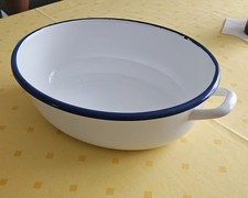 Emaille Schüssel Wanne Auflaufform mit Griffen