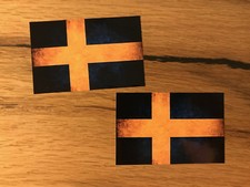 2x Schweden Aufkleber Vintage