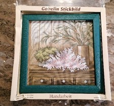 Vintage Gobelin Stick Bild Mit