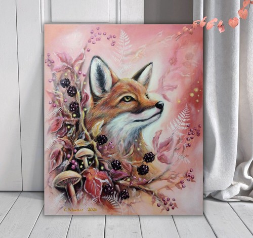 Original acrylgemälde fuchs - original,