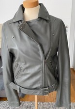 ORIGINAL MUUBAA LEDER JACKE BIKER GR. UK 10 NEU