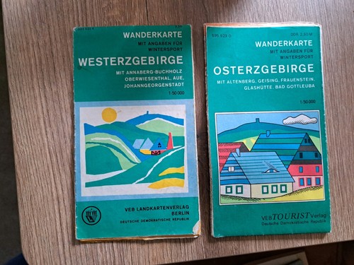 Ddr wanderkarte osterzgebirge - ddr,