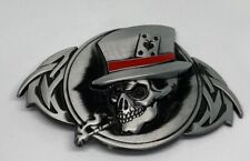 Gürtelschnalle Totenkopf; Poker;Buckle; Metall; Skull; Biker; Neu