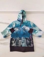 Zoo York Wendejacke Hoodie Sweatjacke Kapuzenjacke New York Skyline türkis S