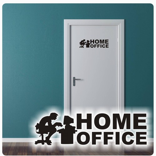 Home office wandtattoo - home,