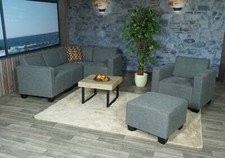 B-Ware Modular Sofa-System Couch-Garnitur Lyon 4-1-1,Stoff/Textil grau