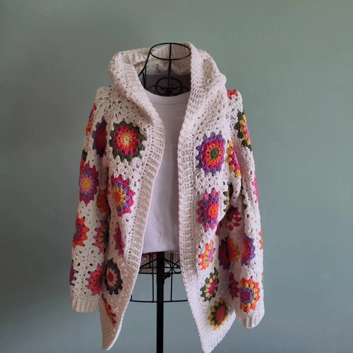 Granny square strickjacke bunt - square,
