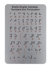 Brailleschrift Lerntafel für Klassenzimmer oder Selbststudium Buchstaben Zahlen