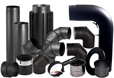 Ofenrohr Ø 120 und 150 mm Abgasrohr Rauchrohr 2 mm Kaminrohr Bogen Wandfutter...