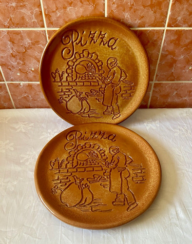 Vintage pizzateller keramik - pizzateller,