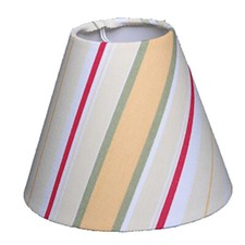 Lampenschirm Aufstecker Streifen Gelb Kronleuchter Klemmschirm