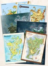 Das Schwarze Auge (DSA) - 40 Jahre Das Schwarze Auge - Aventurien Landkarten