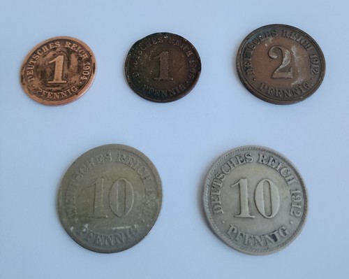 Münzlot deutsches reich - münzlot, 5