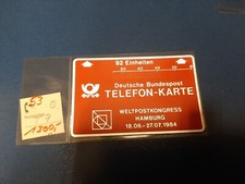 Testkarte,  Frankfurt 1984  Weltpostkongress  Schalterkarte 92 EINH. LUXUS 