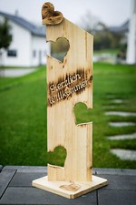 Holz Deko Schild geflammt