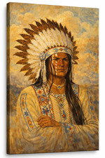 Indianer häuptling leinwand - indianer,