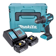 Makita DHP 490 SGJ Schlagbohrschrauber 18V 65 Nm + 2x Akku 6 Ah + Lader + Makpac