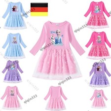 Kinder Kleid Mädchen Elsa Anna Prinzessin Cosplay Langarm Geburtstag PartyFancy*