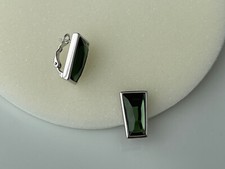 Pierre Lang Creolen Ohrringe Silber grüner Zirkonia neuwertig