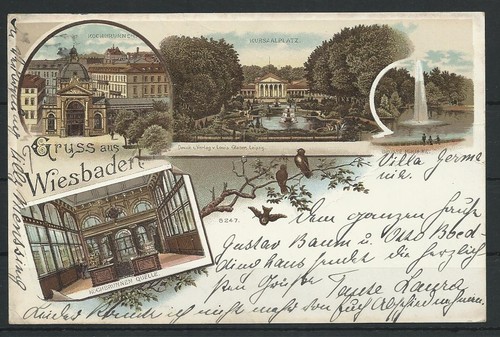 Gruss aus wiesbaden - ak,