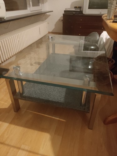 Glastisch mit granitplatte gut - glastisch,