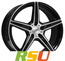 Axxion AX7 schwarz hochglanzpoliert 10.5x20" ET15 LK5 112 ML 66.6 Alufelgen 2...