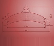 Satz Bremsbeläge (2 Stück)