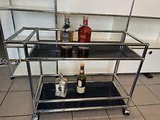 USM Haller Barwagen, Servierwagen, Wie Neu,stahlblau, Weiß, Schwarz, Lichtgrau