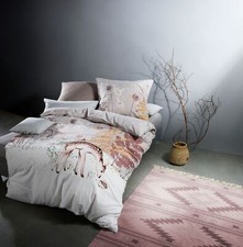 Fleuresse Aspen Biber Bettwäsche 155x220 Rehe Gräser Winter Igel beige 434372-7