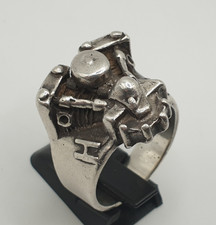 Ring Silber Herrenring Harley Davidson Motor 