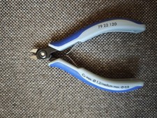 KNIPEX Präzisions-Elektronik-Seitenschneider, Runder Kopf, Brüniert, 2-K-Griff