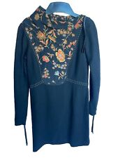 Wunderkind Mantel / Kleid Schurwolle Seide Gr. 38 mit Muster Damen