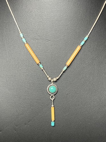 Silber kette collier - kette-collier, türkis