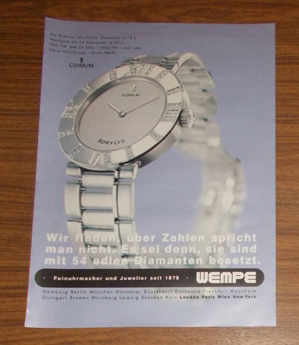 Seltene werbung vintage - werbung, corum