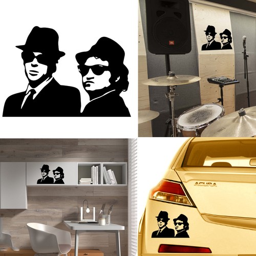 Blue brothers vinyl aufkleber - brothers,,