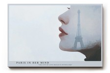 Paul Sinus Wandbild Paris in Her Mind elegantes Porträt mit Eiffelturm im