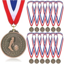 Fußballmedaillen Kinder 12 Stück Bronze Metall Medaille Sportgeschenke