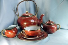 Japan Porzellan Service  6 Person Marke Nippon Tokusei "Roter Drache"  1930-1950