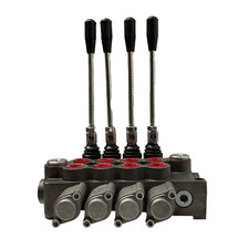 (Hand-) Steuerventil Hydraulikventil Steuerblock 45 L 4-fach 1/2" Anschlüsse