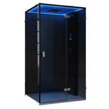 Dampfdusche 120x90 cm in schwarz rechts Dusche Duschkabine 