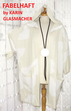 KARIN GLASMACHER FABELHAFT Strickjacke VANILLE WEIß OVERSIZE 50 52 54 56 +Poncho