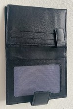 Old River Portemonnaie Geldbeutel Geldbörse Leder Größe 10,5 x 13 cm Schwarz