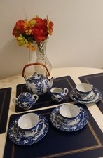 50er feines Porzellan Teeservice Nippon Tokusei,  Japan  Kirschblüte   14 teilig