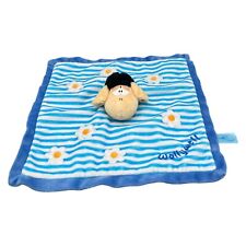 Depesche Diddl Wollywell Schaf Schmusetuch Schnuffeltuch 24x24cm Blau Weiß Blume