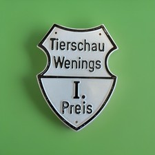Türschild Tierschau Wenings (Stadtteil Gedern, Wetteraukreis, Hessen). 1. Platz